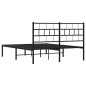 vidaXL Bettgestell mit Kopfteil Metall Schwarz 160x200 cm vidaXL Bettgestell mit Kopfteil Metall Schwarz 160x200 cm