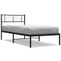 vidaXL Bettgestell mit Kopfteil Metall Schwarz 75x190 cm vidaXL Bettgestell mit Kopfteil Metall Schwarz 75x190 cm