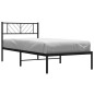 vidaXL Bettgestell mit Kopfteil Metall Schwarz 75x190 cm vidaXL Bettgestell mit Kopfteil Metall Schwarz 75x190 cm