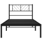 vidaXL Bettgestell mit Kopfteil Metall Schwarz 75x190 cm vidaXL Bettgestell mit Kopfteil Metall Schwarz 75x190 cm