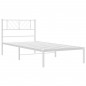 vidaXL Bettgestell mit Kopfteil Metall Weiß 107x203 cm vidaXL Bettgestell mit Kopfteil Metall Weiß 107x203 cm