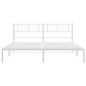 vidaXL Bettgestell mit Kopfteil Metall Weiß 180x200 cm vidaXL Bettgestell mit Kopfteil Metall Weiß 180x200 cm