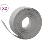 vidaXL Rasenkanten 2 Stk. Grau 10 m 20 cm Polyethylen vidaXL Rasenkanten 2 Stk. Grau 10 m 20 cm Polyethylen
