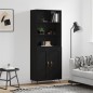 vidaXL Highboard Schwarz 69,5x34x180 cm Holzwerkstoff vidaXL Highboard Schwarz 69,5x34x180 cm Holzwerkstoff