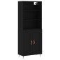 vidaXL Highboard Schwarz 69,5x34x180 cm Holzwerkstoff vidaXL Highboard Schwarz 69,5x34x180 cm Holzwerkstoff