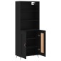 vidaXL Highboard Schwarz 69,5x34x180 cm Holzwerkstoff vidaXL Highboard Schwarz 69,5x34x180 cm Holzwerkstoff