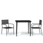 vidaXL 3-tlg. Garten-Essgruppe Grau vidaXL 3-tlg. Garten-Essgruppe Grau