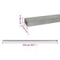 vidaXL Zaunpfosten 10 Stk. Silbern 240 cm Stahl vidaXL Zaunpfosten 10 Stk. Silbern 240 cm Stahl