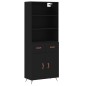 vidaXL Highboard Schwarz 69,5x34x180 cm Holzwerkstoff vidaXL Highboard Schwarz 69,5x34x180 cm Holzwerkstoff