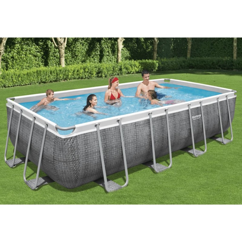 Bestway Pool-Set Power Steel Rechteckig 549x274x122 cm Bestway Pool-Set Power Steel Rechteckig 549x274x122 cm