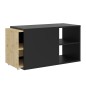 FMD TV-Schrank mit 2 Fächern 133,5x39,9x49,2 cm Schwarz Artisan-Eiche FMD TV-Schrank mit 2 Fächern 133,5x39,9x49,2 cm Schwarz Artisan-Eiche