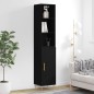 vidaXL Highboard Schwarz 34,5x34x180 cm Holzwerkstoff vidaXL Highboard Schwarz 34,5x34x180 cm Holzwerkstoff