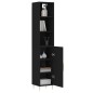 vidaXL Highboard Schwarz 34,5x34x180 cm Holzwerkstoff vidaXL Highboard Schwarz 34,5x34x180 cm Holzwerkstoff