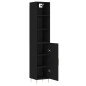 vidaXL Highboard Schwarz 34,5x34x180 cm Holzwerkstoff vidaXL Highboard Schwarz 34,5x34x180 cm Holzwerkstoff