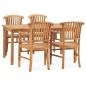 vidaXL 5-tlg. Garten-Essgruppe Massivholz Teak vidaXL 5-tlg. Garten-Essgruppe Massivholz Teak