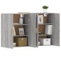 vidaXL Wandschränke 2 Stk. Grau Sonoma Holzwerkstoff vidaXL Wandschränke 2 Stk. Grau Sonoma Holzwerkstoff
