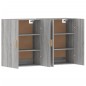 vidaXL Wandschränke 2 Stk. Grau Sonoma Holzwerkstoff vidaXL Wandschränke 2 Stk. Grau Sonoma Holzwerkstoff