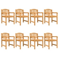 vidaXL Gartenstühle 8 Stk. 58x59x88 cm Massivholz Teak
