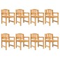 vidaXL Gartenstühle 8 Stk. 58x59x88 cm Massivholz Teak vidaXL Gartenstühle 8 Stk. 58x59x88 cm Massivholz Teak