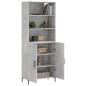 vidaXL Highboard Betongrau 69,5x34x180 cm Holzwerkstoff vidaXL Highboard Betongrau 69,5x34x180 cm Holzwerkstoff