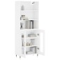 vidaXL Highboard Hochglanz-Weiß 69,5x34x180 cm Holzwerkstoff vidaXL Highboard Hochglanz-Weiß 69,5x34x180 cm Holzwerkstoff