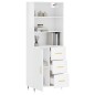 vidaXL Highboard Hochglanz-Weiß 69,5x34x180 cm Holzwerkstoff vidaXL Highboard Hochglanz-Weiß 69,5x34x180 cm Holzwerkstoff