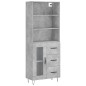 vidaXL Highboard Betongrau 69,5x34x180 cm Holzwerkstoff vidaXL Highboard Betongrau 69,5x34x180 cm Holzwerkstoff