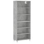 vidaXL Highboard Betongrau 69,5x32,5x180 cm Holzwerkstoff vidaXL Highboard Betongrau 69,5x32,5x180 cm Holzwerkstoff