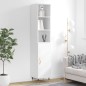 vidaXL Highboard Hochglanz-Weiß 34,5x34x180 cm Holzwerkstoff vidaXL Highboard Hochglanz-Weiß 34,5x34x180 cm Holzwerkstoff
