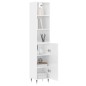 vidaXL Highboard Hochglanz-Weiß 34,5x34x180 cm Holzwerkstoff vidaXL Highboard Hochglanz-Weiß 34,5x34x180 cm Holzwerkstoff