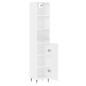 vidaXL Highboard Hochglanz-Weiß 34,5x34x180 cm Holzwerkstoff vidaXL Highboard Hochglanz-Weiß 34,5x34x180 cm Holzwerkstoff