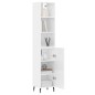 vidaXL Highboard Hochglanz-Weiß 34,5x34x180 cm Holzwerkstoff vidaXL Highboard Hochglanz-Weiß 34,5x34x180 cm Holzwerkstoff