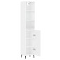 vidaXL Highboard Hochglanz-Weiß 34,5x34x180 cm Holzwerkstoff vidaXL Highboard Hochglanz-Weiß 34,5x34x180 cm Holzwerkstoff