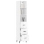 vidaXL Highboard Hochglanz-Weiß 34,5x34x180 cm Holzwerkstoff vidaXL Highboard Hochglanz-Weiß 34,5x34x180 cm Holzwerkstoff