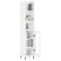 vidaXL Highboard Hochglanz-Weiß 34,5x34x180 cm Holzwerkstoff vidaXL Highboard Hochglanz-Weiß 34,5x34x180 cm Holzwerkstoff