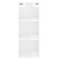 vidaXL Highboard Hochglanz-Weiß 34,5x34x180 cm Holzwerkstoff vidaXL Highboard Hochglanz-Weiß 34,5x34x180 cm Holzwerkstoff