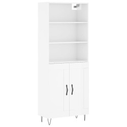 vidaXL Highboard Hochglanz-Weiß 69,5x34x180 cm Holzwerkstoff