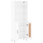 vidaXL Highboard Hochglanz-Weiß 69,5x34x180 cm Holzwerkstoff vidaXL Highboard Hochglanz-Weiß 69,5x34x180 cm Holzwerkstoff