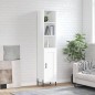 vidaXL Highboard Hochglanz-Weiß 34,5x34x180 cm Holzwerkstoff vidaXL Highboard Hochglanz-Weiß 34,5x34x180 cm Holzwerkstoff