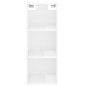 vidaXL Highboard Hochglanz-Weiß 34,5x34x180 cm Holzwerkstoff vidaXL Highboard Hochglanz-Weiß 34,5x34x180 cm Holzwerkstoff