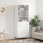 vidaXL Highboard Hochglanz-Weiß 69,5x34x180 cm Holzwerkstoff vidaXL Highboard Hochglanz-Weiß 69,5x34x180 cm Holzwerkstoff