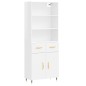 vidaXL Highboard Hochglanz-Weiß 69,5x34x180 cm Holzwerkstoff vidaXL Highboard Hochglanz-Weiß 69,5x34x180 cm Holzwerkstoff