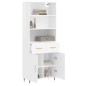 vidaXL Highboard Hochglanz-Weiß 69,5x34x180 cm Holzwerkstoff vidaXL Highboard Hochglanz-Weiß 69,5x34x180 cm Holzwerkstoff