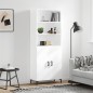 vidaXL Highboard Hochglanz-Weiß 69,5x34x180 cm Holzwerkstoff vidaXL Highboard Hochglanz-Weiß 69,5x34x180 cm Holzwerkstoff