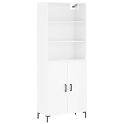 vidaXL Highboard Hochglanz-Weiß 69,5x34x180 cm Holzwerkstoff