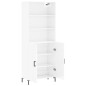 vidaXL Highboard Hochglanz-Weiß 69,5x34x180 cm Holzwerkstoff vidaXL Highboard Hochglanz-Weiß 69,5x34x180 cm Holzwerkstoff