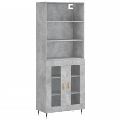 vidaXL Highboard Betongrau 69,5x34x180 cm Holzwerkstoff