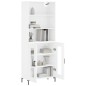 vidaXL Highboard Hochglanz-Weiß 69,5x34x180 cm Holzwerkstoff vidaXL Highboard Hochglanz-Weiß 69,5x34x180 cm Holzwerkstoff