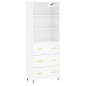 vidaXL Highboard Hochglanz-Weiß 69,5x34x180 cm Holzwerkstoff vidaXL Highboard Hochglanz-Weiß 69,5x34x180 cm Holzwerkstoff