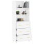 vidaXL Highboard Hochglanz-Weiß 69,5x34x180 cm Holzwerkstoff vidaXL Highboard Hochglanz-Weiß 69,5x34x180 cm Holzwerkstoff